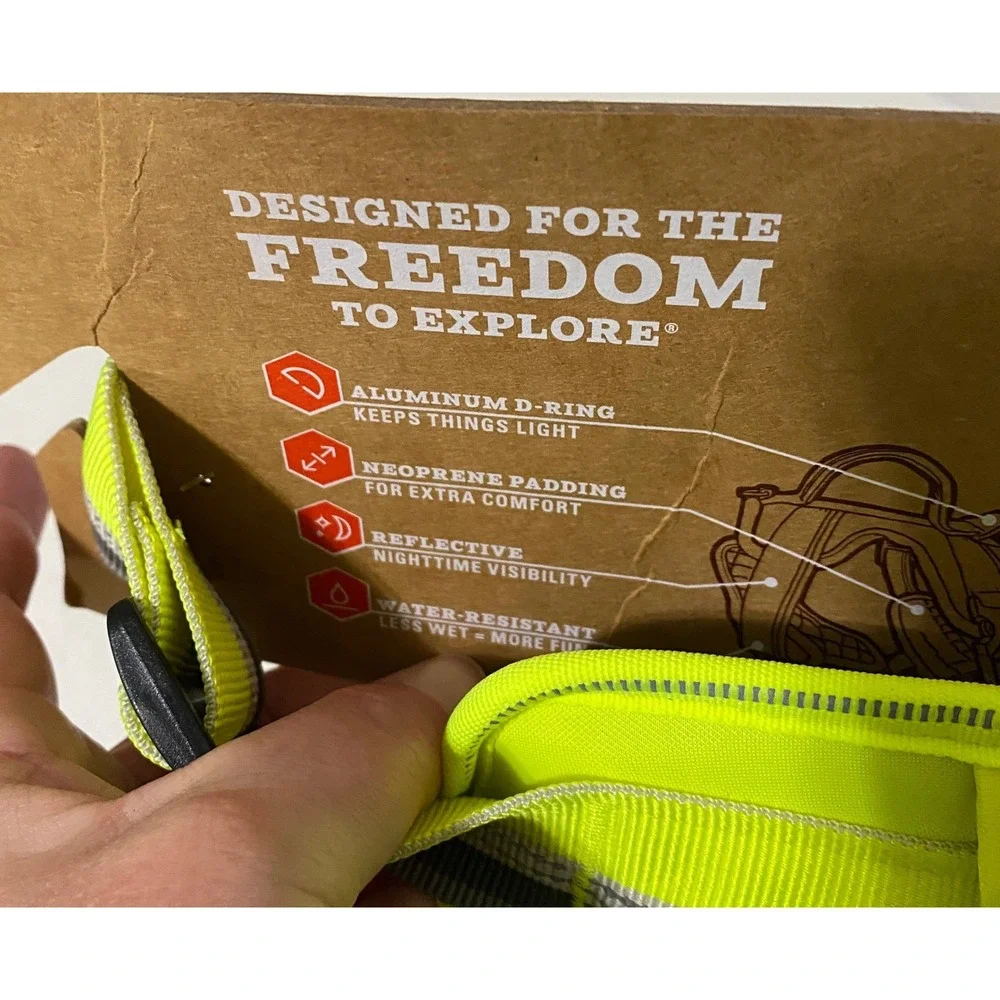 Arcadia Trail Neoprene Sport Dog Harness XL Neon Yellow Reflective 5307911
